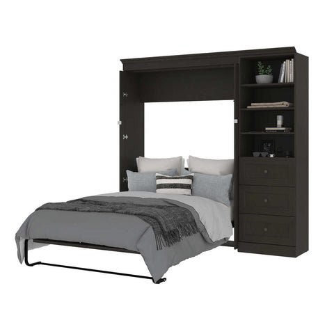 Full Murphy Bed with Shelves and Drawers (89W)