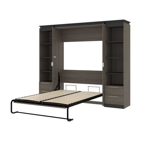 Full Murphy Bed with Shelves and Drawers (100W)