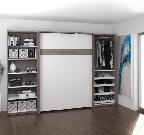 Full Murphy Bed with 2 Closet Organizers (119W)