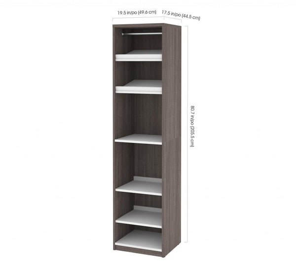 Full Murphy Bed and 2 Narrow Closet Organizers with Drawers (99W)