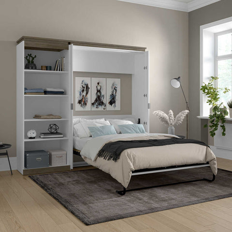 Full Murphy Bed with Shelving Unit (89W)
