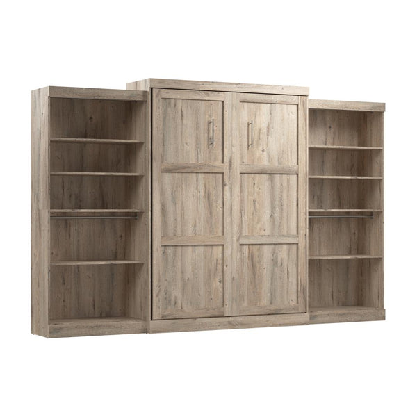 Queen Murphy Bed with 2 Shelving Units (137W)