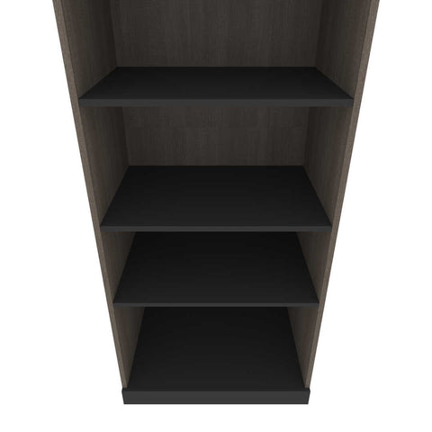 Queen Murphy Bed and Shelving Unit with Drawers (95W)