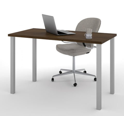 48W Table Desk with Square Metal Legs
