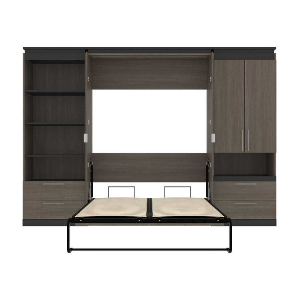Full Murphy Bed and Multifunctional Storage with Drawers (119W)