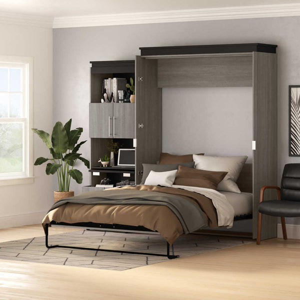 Grand lit escamotable avec armoire et bureau rétractable (97L)