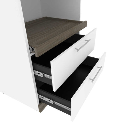 Queen Murphy Bed and Multifunctional Storage with Drawers (125W)