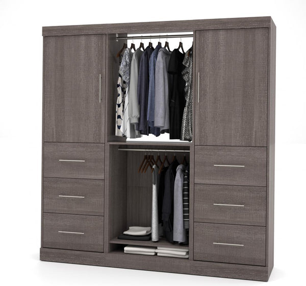80” Closet Organizer with Drawers and Doors