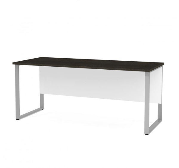 72W Table Desk with Rectangular Metal Legs
