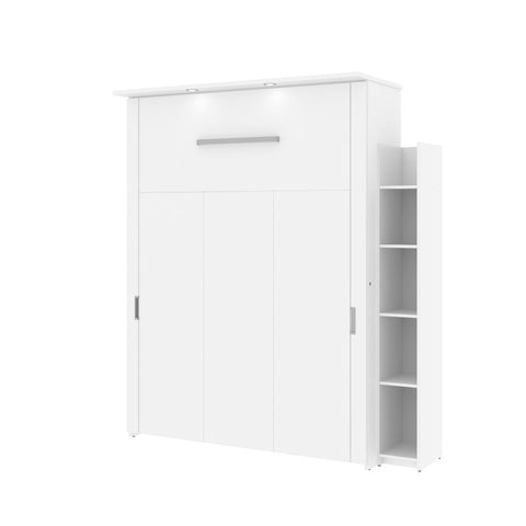 Queen Murphy Bed with Shelving Unit (76W)