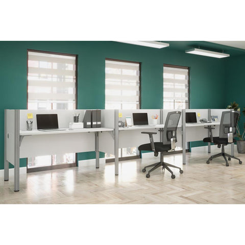 3-Person Office Cubicles with Low Privacy Panels