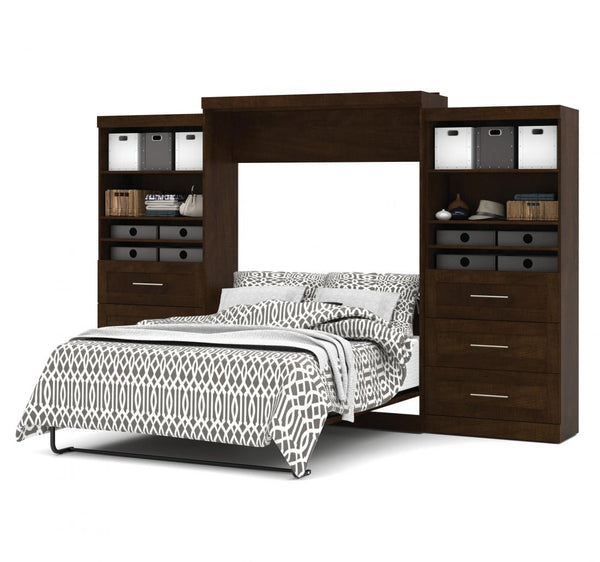 Grand lit escamotable et 2 étagères avec tiroirs (136L)