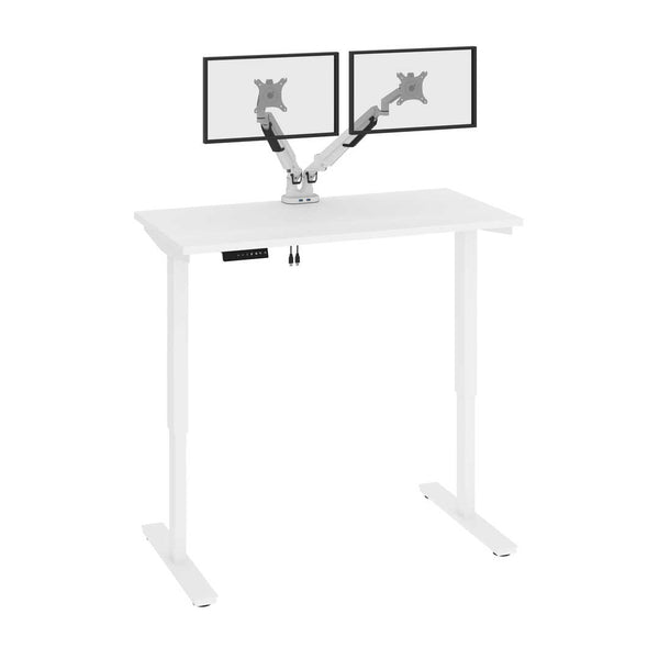 48W x 24D Electric Standing Desk with Monitor Arms