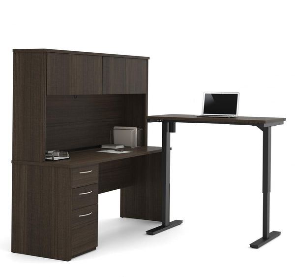 2-Piece set including a standing desk and a desk with hutch