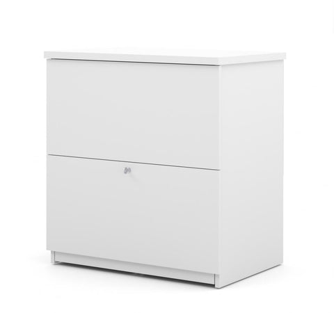 60W L-Shaped Desk with Lateral File Cabinet and Bookcase