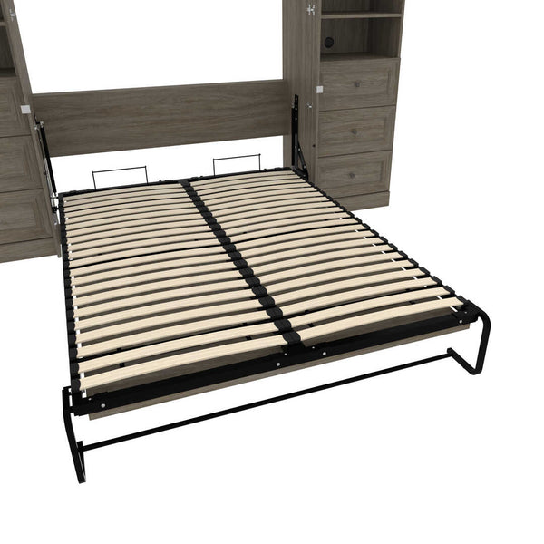 Grand lit escamotable avec rangement de garde-robe (115L)