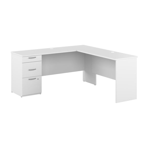 65W L Shaped Desk with Drawers