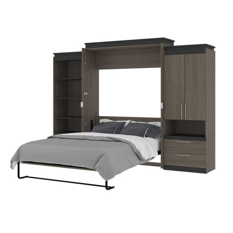 Grand lit escamotable (queen) avec rangement multifonctionnel (125L)