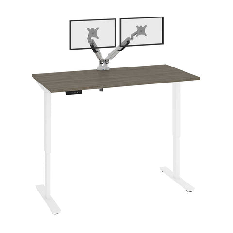 60W x 30D Electric Standing Desk with Monitor Arms