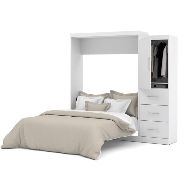 Grand lit escamotable avec armoire-penderie (90L)