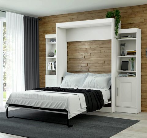 Queen Murphy Bed and 2 Storage Cabinets (108W)