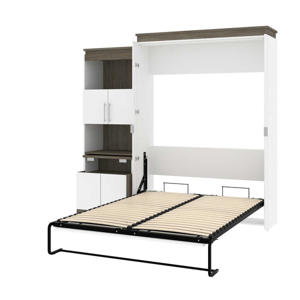 Queen Murphy Bed with Storage Cabinet and Fold-Out Desk (97W)