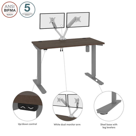 48W x 24D Standing Desk with Dual Monitor Arm