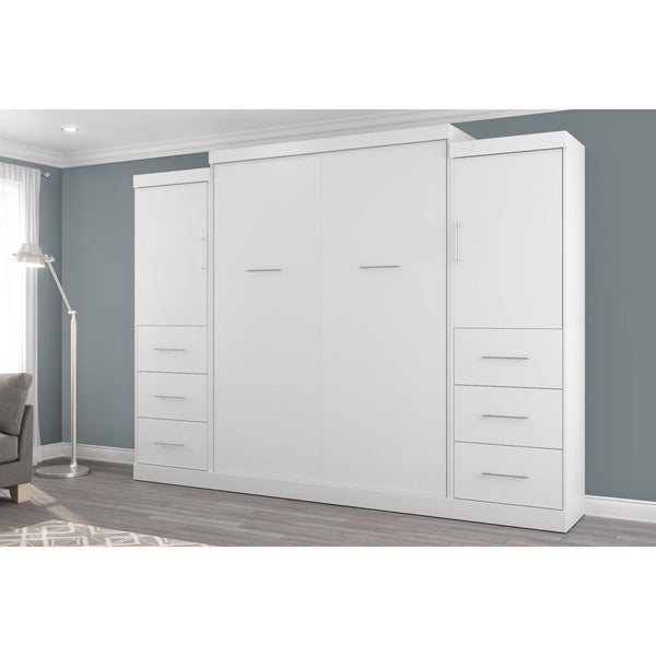 Queen Murphy Bed with 2 Wardrobes (115W)