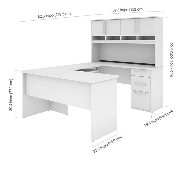 U or L-Shaped Desk with Hutch