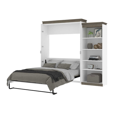 Queen Murphy Bed with Shelving Unit (95W)