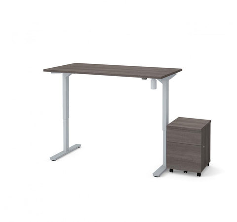 60W x 30D Standing Desk with Mobile Pedestal