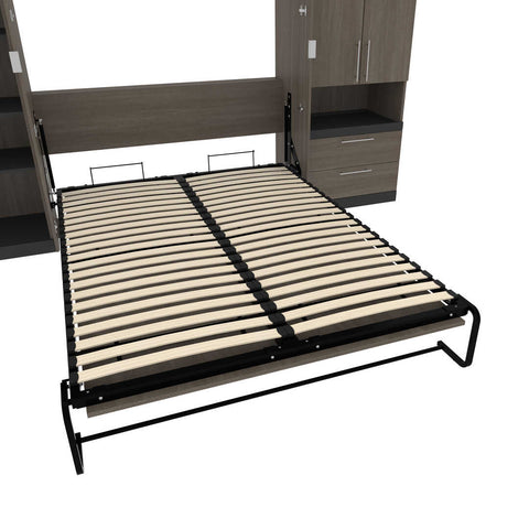 Grand lit escamotable (queen) avec rangement multifonctionnel (125L)