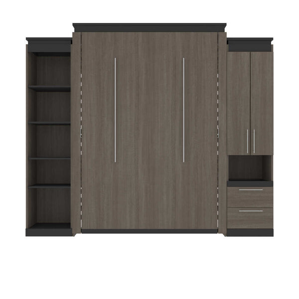 Queen Murphy Bed with Narrow Storage Solutions (105W)