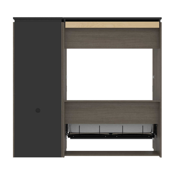 Lit escamotable double avec armoire et bureau rétractable (91L)