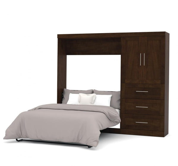 Full Murphy Bed and Storage Cabinet with Drawers (95W)