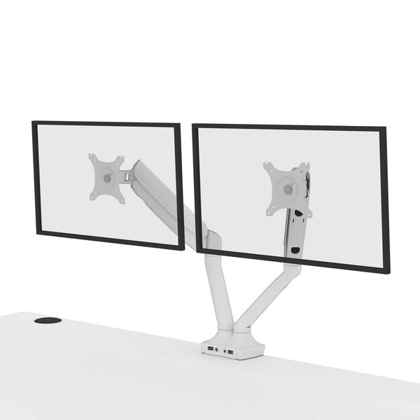 60W x 30D Standing Desk with Dual Monitor Arm