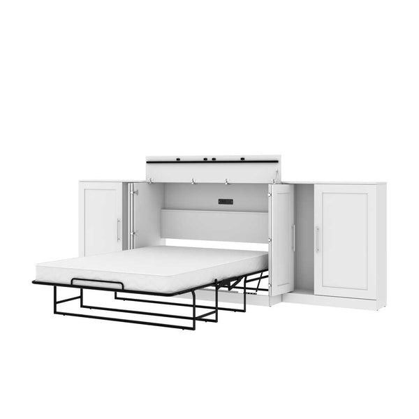 Full Cabinet Bed with Mattress and Storage Cabinets (133W)