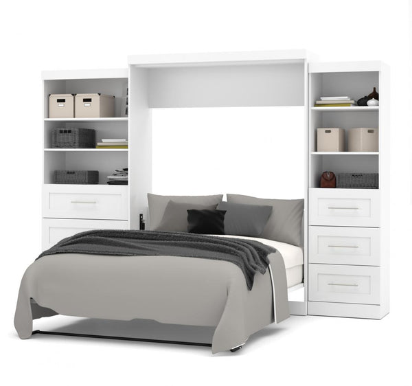 Grand lit escamotable et 2 étagères avec tiroirs (126L)