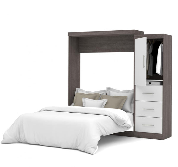 Grand lit escamotable avec armoire-penderie (90L)
