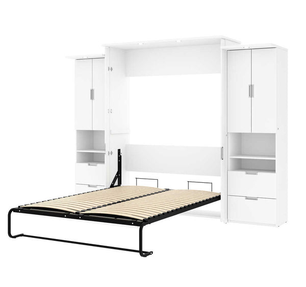 Grand lit escamotable avec 2 armoires (114L)