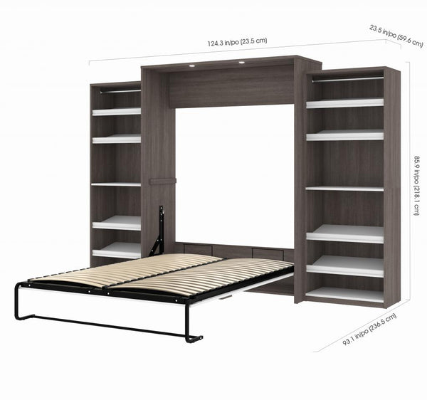 Queen Murphy Bed with 2 Closet Organizers (125W)