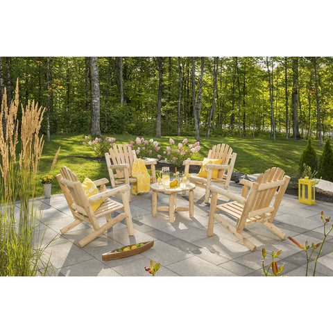 White Cedar 4 Chairs and Coffee Table Set
