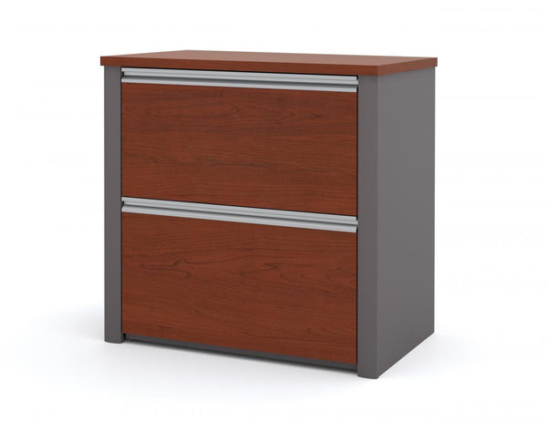 72W L-Shaped Desk with Lateral File Cabinet
