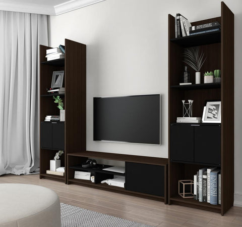TV Stand with 2 Shelving Units