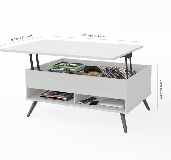 37“ Lift-Top coffee Table with metal legs