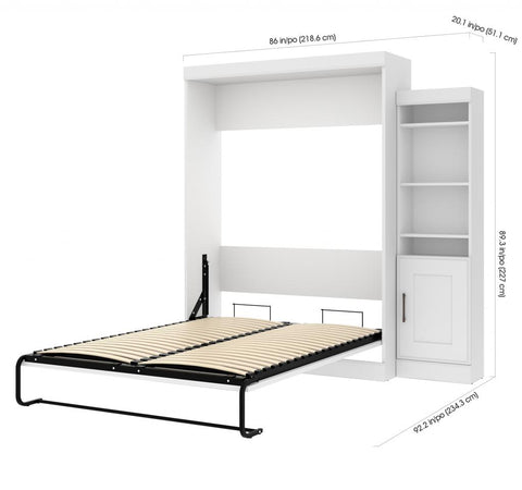 Grand lit escamotable avec armoire (87L)