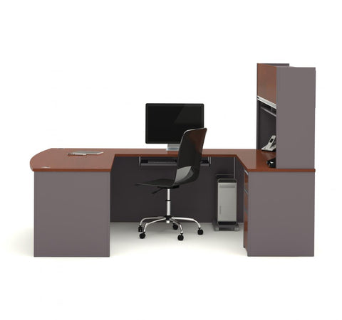 72W U-Shaped Executive Desk with Pedestal and Hutch